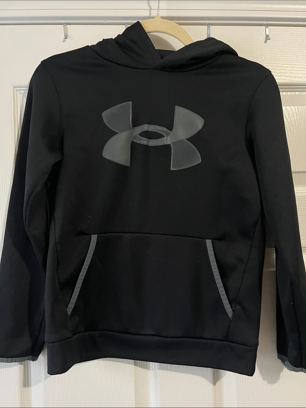 Under Armour Black Hoodie with Gray Logo and Trim